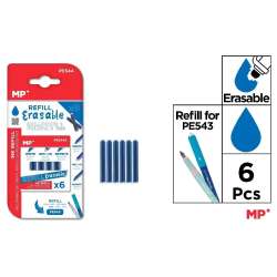 Wkłady wymazywalne do pióra niebieskie 6szt - 1