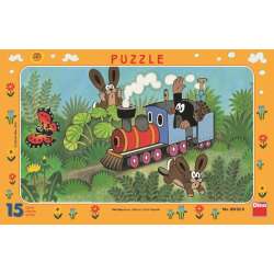 Puzzle 15 Ramkowe Krecik i ciuchcia DINO - 1
