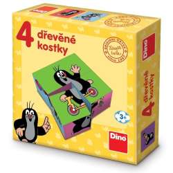 Drewniane klocki obrazkowe Krecik 4el