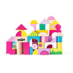 Klocki klocki drewniane z obrazkami 50 szt. 91302 Woody (021 91302) - 1
