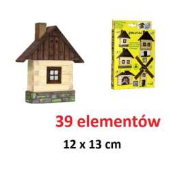 PROMO Chata drewniana do sklejania 39 elementów (W-1C)