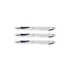Długopis Solidly White niebieski (50szt) - 1
