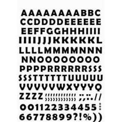 Naklejki papierowe ABC czarne - Alfabet (A1)