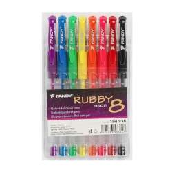 Długopis żelowy Rubby neon 8 kolorów