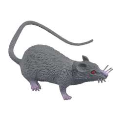 Szczur plastikowy szary 9cm