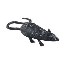 Szczur plastikowy 6cm czarny 4szt