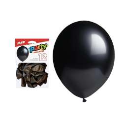 Balon dmuchany czarny 26cm 12szt