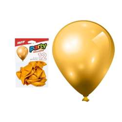 Balon dmuchany metal złoty 26cm 12szt
