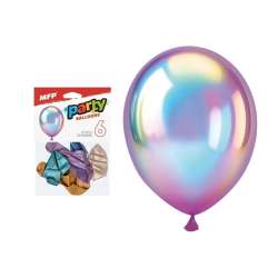 Balon dmuchany chrom 30cm 6szt