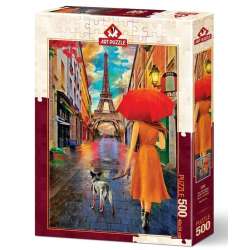 Puzzle 500 Romantyczny spacer ulicą Paryża - 1