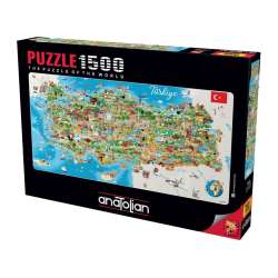 Puzzle 1500 Mapa Turcji