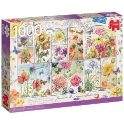 Puzzle 1000 PC Znaczki z letnimi kwiatami G3 - 1