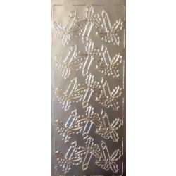 Stiker ażurowy 10x23cm srebrny