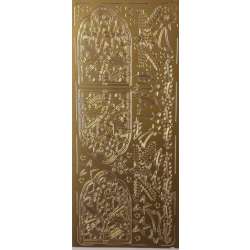 Stiker ażurowy 10x23cm złoty
