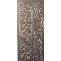 Stiker ażurowy 10x23cm srebrny