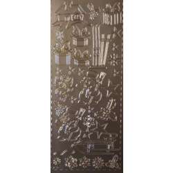 Stiker ażurowy srebrny