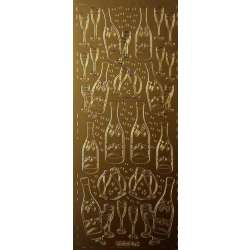 Stiker ażurowy złoty