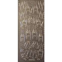 Stiker ażurowy srebrny