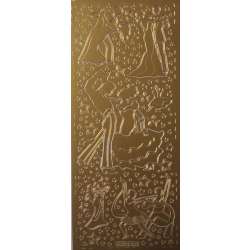 Stiker ażurowy złoty