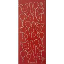 Stiker ażurowy 10x23cm czerwony