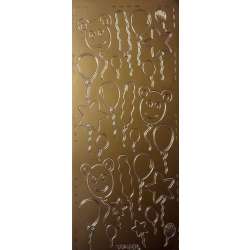 Stiker ażurowy 10x23cm złoty