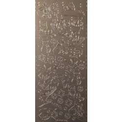 Stiker ażurowy 10x23cm srebrny