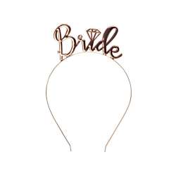 Metalowa tiara Bride różowe złoto