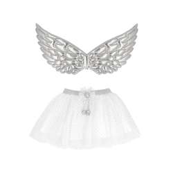 Strój srebrny aniołek rozm. uniwersalny - 1