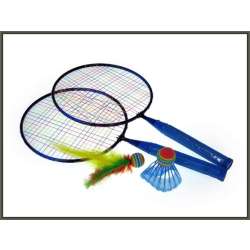 Badminton metalowy z lotką i piłeczką w siatce HIPO (720097) - 1