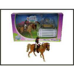 Zestaw koń z jeźdźcem i akcesoriami w pudełku (640073) - 2