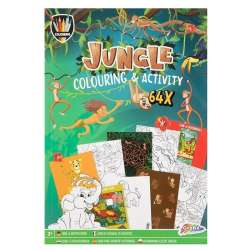 Kolorowanka & Activity Book A4 dżungla, 64 strony (150069) - 1