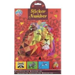 Naklejanie po numerach A4 Lew