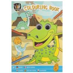 Kolorowanka ruchome oczy Dino