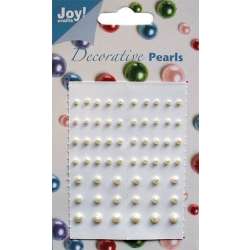 Perełki samoprzylepne perłowe 58szt