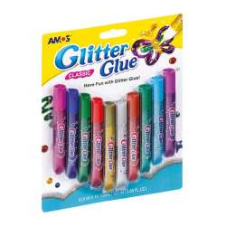 Klej Glitter Glue classic 10 kolorów blister AMOS