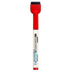 Marker suchościeralny mini z gąbką czerw. (12szt) - 1