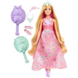 Barbie Lalka Księżniczki kolorowe fryzury DHW41 MATTEL (DHW41 381854) - 1