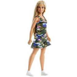 Barbie fashionistas FJF54 Lalka modne przyjaciółki (w kamuflażowej sukience) (170134) - 1