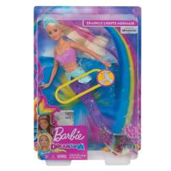 Barbie Lalka Dreamtopia Magiczna Syrenka z falującym i świecącym ogonem p4 MATTEL (GFL82) - 1