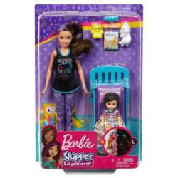 PROMO Barbie Lalka Skipper Opiekunka zestaw Czas na sen p4 MATTEL (GHV88) - 1