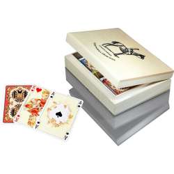 Karty Lux w szkatułce drewnianej z logo Piatnik (GXP-751873) - 1