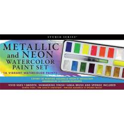 Farby akwarele Metallic&Neon 16 kolorów - 1