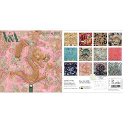 Kalendarz 2026 ścienny kwadrat Chinese Textiles