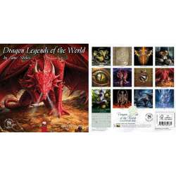 Kalendarz 2026 ścienny kwadrat Smoki Anne Stokes