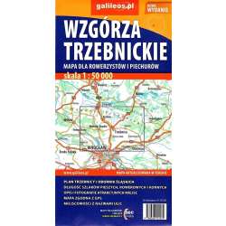 Mapa dla rowerzystów i piech. -Wzgórza Trzebnickie