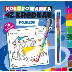 Kolorowanka z kredką. Pojazdy - 1