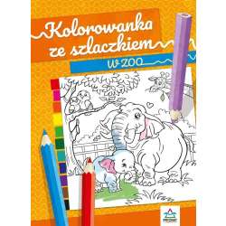 Kolorowanka ze szlaczkiem. W ZOO - 1