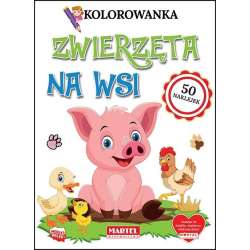 Kolorowanka z naklejkami. Zwierzęta na wsi - 1