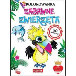 Kolorowanka z naklejkami. Zabawne zwierzęta - 1