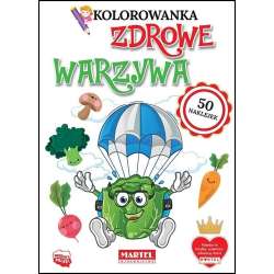 Kolorowanka z naklejkami Zdrowe warzywa - 1